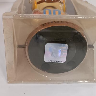 LOT 79B: Vintage Philadelphia Eagles Wall Plaque, Fred Dingler Signed Print, Gemmy Rockin' Randall Doll & More