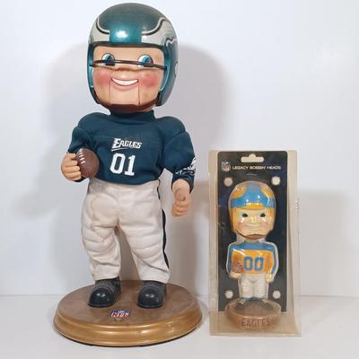 LOT 79B: Vintage Philadelphia Eagles Wall Plaque, Fred Dingler Signed Print, Gemmy Rockin' Randall Doll & More
