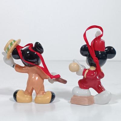 LOT 80B: Disney Mickey Mouse 70 Happy Years Ornaments, Mickey and Minnie Mouse Wood Wall Art & More