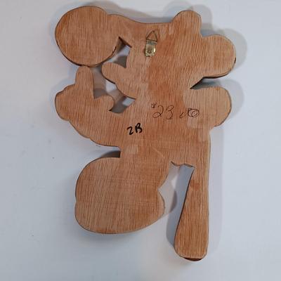 LOT 80B: Disney Mickey Mouse 70 Happy Years Ornaments, Mickey and Minnie Mouse Wood Wall Art & More