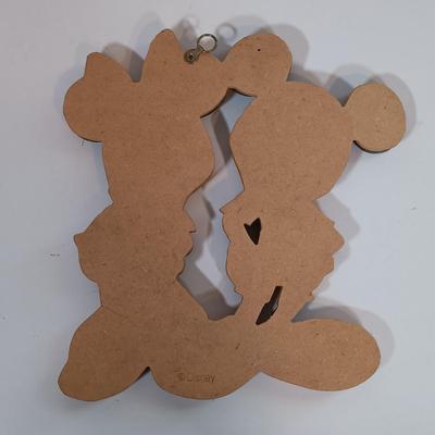 LOT 80B: Disney Mickey Mouse 70 Happy Years Ornaments, Mickey and Minnie Mouse Wood Wall Art & More