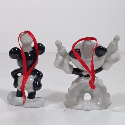 LOT 80B: Disney Mickey Mouse 70 Happy Years Ornaments, Mickey and Minnie Mouse Wood Wall Art & More