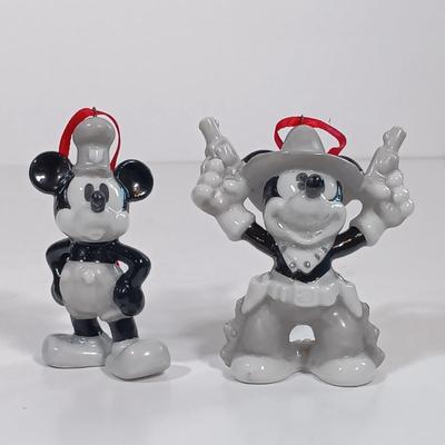 LOT 80B: Disney Mickey Mouse 70 Happy Years Ornaments, Mickey and Minnie Mouse Wood Wall Art & More