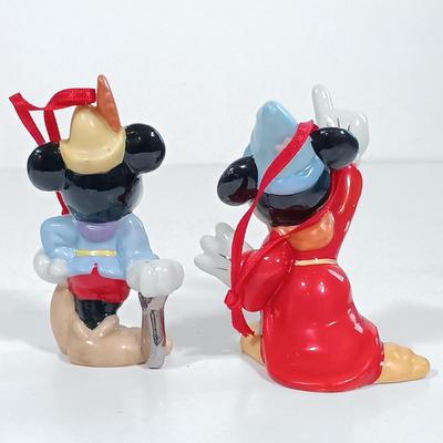 LOT 80B: Disney Mickey Mouse 70 Happy Years Ornaments, Mickey and Minnie Mouse Wood Wall Art & More