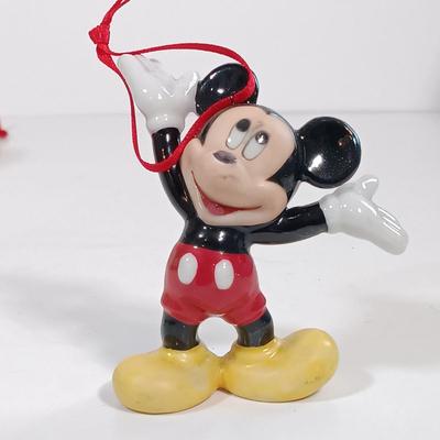 LOT 80B: Disney Mickey Mouse 70 Happy Years Ornaments, Mickey and Minnie Mouse Wood Wall Art & More