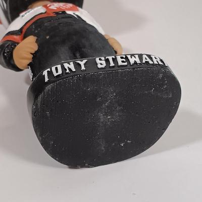 LOT 121B: Nascar Set of (2) Signed Kyle Busch Photos, Tony Stewart Bobble Head & Game Tickets