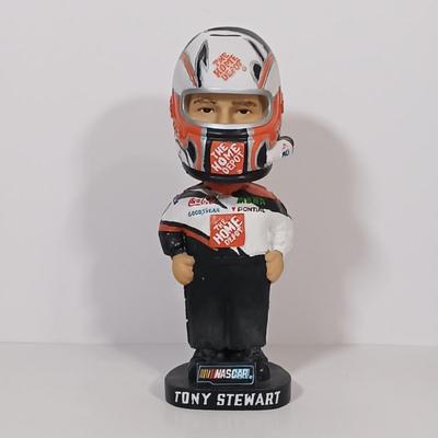 LOT 121B: Nascar Set of (2) Signed Kyle Busch Photos, Tony Stewart Bobble Head & Game Tickets