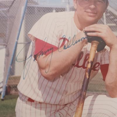 LOT 122B: Phillies Autographed Johnny Callison Postcard and Print, Set of (2) Autographed Don Money Photos & More