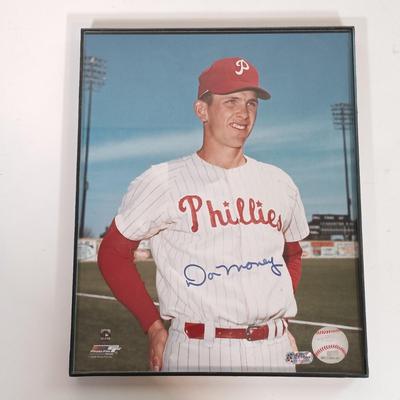 LOT 122B: Phillies Autographed Johnny Callison Postcard and Print, Set of (2) Autographed Don Money Photos & More