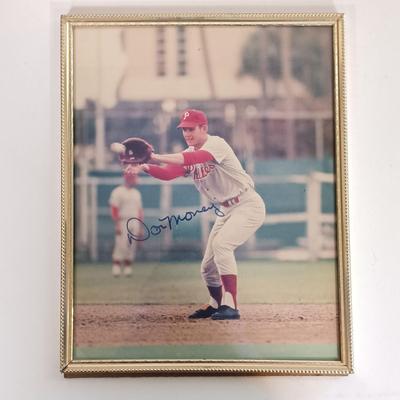 LOT 122B: Phillies Autographed Johnny Callison Postcard and Print, Set of (2) Autographed Don Money Photos & More