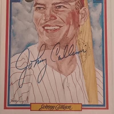 LOT 122B: Phillies Autographed Johnny Callison Postcard and Print, Set of (2) Autographed Don Money Photos & More