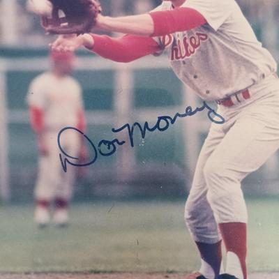 LOT 122B: Phillies Autographed Johnny Callison Postcard and Print, Set of (2) Autographed Don Money Photos & More