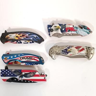 LOT 124B: Set of (5) Americana Folding Knives