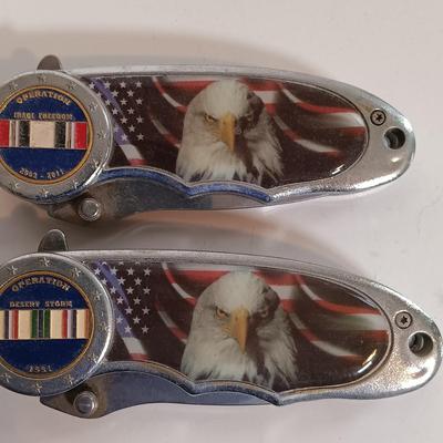 LOT 125B: Set of (4) Commemorative Operation Enduring Freedom Folding Knives