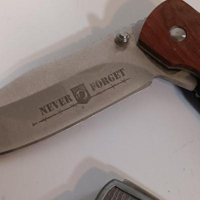 LOT 126B: Set of (4) Commemorative Militaria Folding Knives