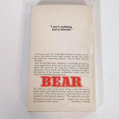 LOT 128B: Bear Bryant Autographed Book - Bear by Paul W. Bryant and John Underwood