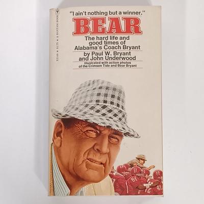 LOT 128B: Bear Bryant Autographed Book - Bear by Paul W. Bryant and John Underwood