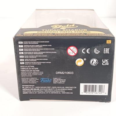 LOT 129B: Funko Gold and Urban Vinyl Tupac Shakur Figurines