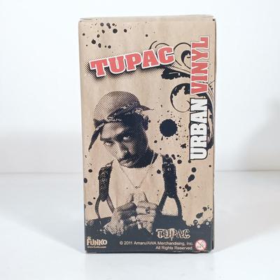 LOT 129B: Funko Gold and Urban Vinyl Tupac Shakur Figurines