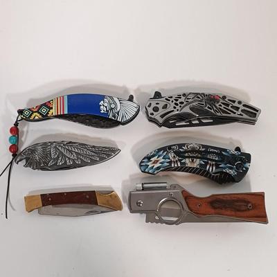 LOT 130B: Set of (6) Folding Knives