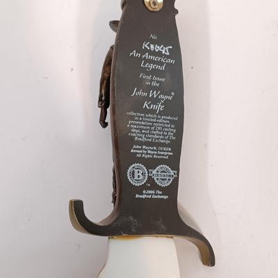 LOT 132B: Set of (3) Collectible Knives w/ John Wayne Knife Wall Art