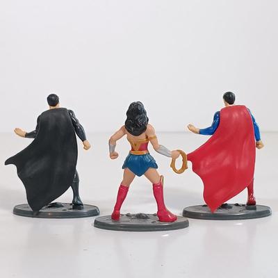 LOT 133B: Marvel Earth's Mightiest Edition 12" Captain America Figurine, Mattel DC Mini Figurines, Wonder Woman Barbie & More