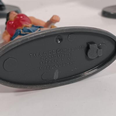 LOT 133B: Marvel Earth's Mightiest Edition 12" Captain America Figurine, Mattel DC Mini Figurines, Wonder Woman Barbie & More