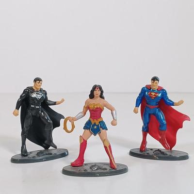 LOT 133B: Marvel Earth's Mightiest Edition 12" Captain America Figurine, Mattel DC Mini Figurines, Wonder Woman Barbie & More