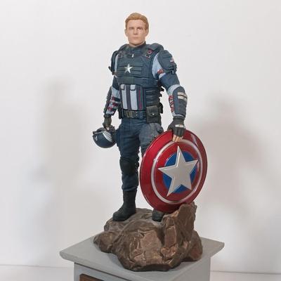 LOT 133B: Marvel Earth's Mightiest Edition 12" Captain America Figurine, Mattel DC Mini Figurines, Wonder Woman Barbie & More