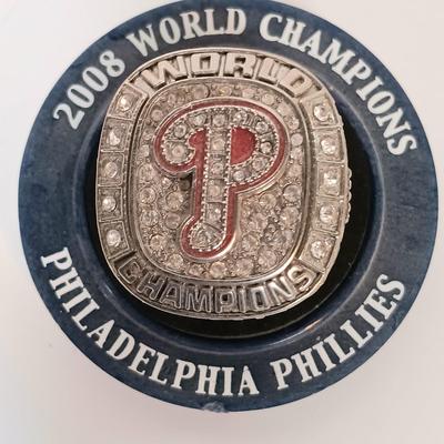LOT 136B: Set of (3) Phillies World Champions and NL Champions Replica Rings