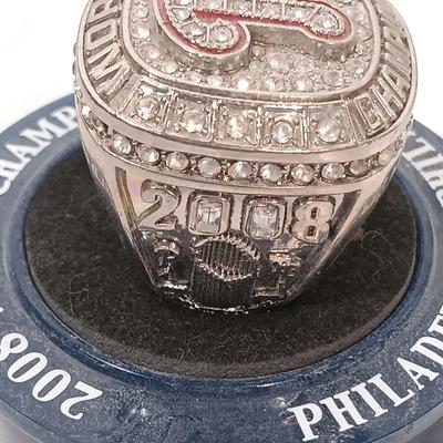 LOT 136B: Set of (3) Phillies World Champions and NL Champions Replica Rings