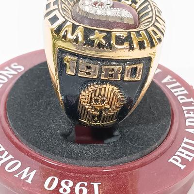 LOT 136B: Set of (3) Phillies World Champions and NL Champions Replica Rings
