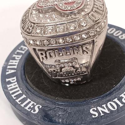 LOT 136B: Set of (3) Phillies World Champions and NL Champions Replica Rings
