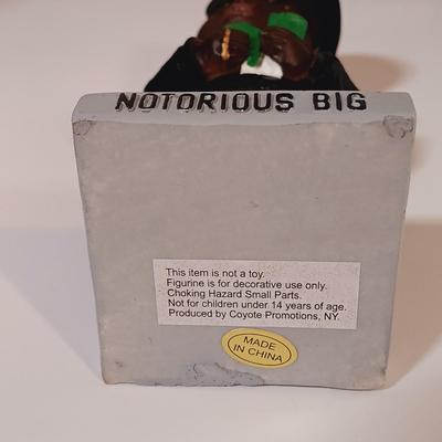 LOT 137B: The Notorious B.I.G. Chalk Art, Bobble Heads, Glasses & Metal Sign