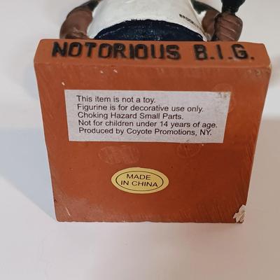 LOT 137B: The Notorious B.I.G. Chalk Art, Bobble Heads, Glasses & Metal Sign