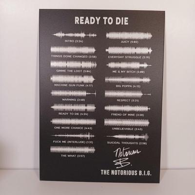 LOT 137B: The Notorious B.I.G. Chalk Art, Bobble Heads, Glasses & Metal Sign