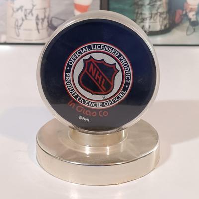 LOT 138B: Autographed Philadelphia Flyers Dave Schultz Hockey Puck and Photo w/ Autographed Bob Kelley Photo