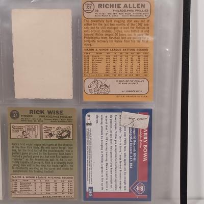 LOT 140B: Set of (9) Autographed Phillies Baseball Cards