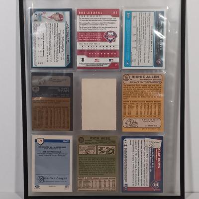 LOT 140B: Set of (9) Autographed Phillies Baseball Cards