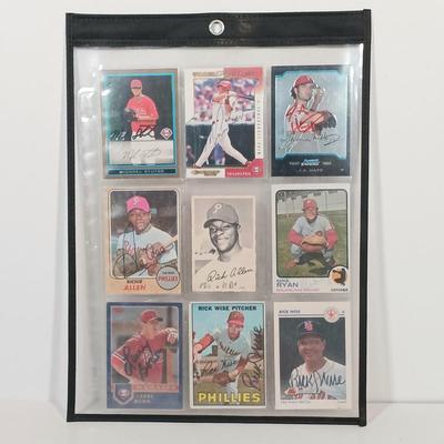 LOT 140B: Set of (9) Autographed Phillies Baseball Cards