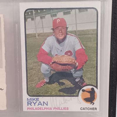 LOT 140B: Set of (9) Autographed Phillies Baseball Cards