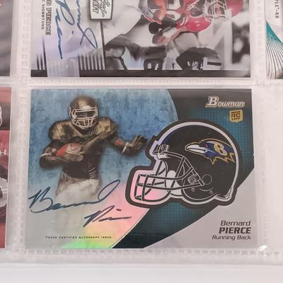 LOT 141B: Set of (5) Autographed Temple Football Bernard Pierce and Evan Rodriguez Cards