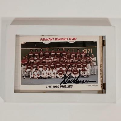 LOT 142B: Autographed Phillies Baseball Photos- John Kruk, Mitch Williams & More