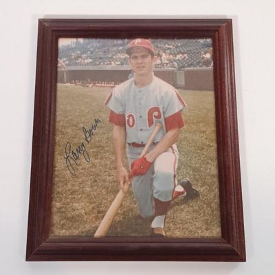 LOT 143B: Autographed Phillies Baseball Photos- Bob Boone, Mike Ryan, Tony Taylor & Larry Bowa