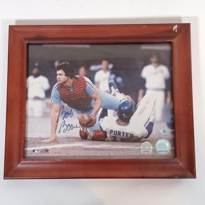 LOT 143B: Autographed Phillies Baseball Photos- Bob Boone, Mike Ryan, Tony Taylor & Larry Bowa