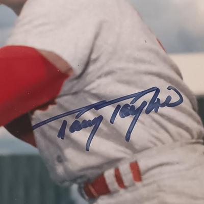 LOT 143B: Autographed Phillies Baseball Photos- Bob Boone, Mike Ryan, Tony Taylor & Larry Bowa