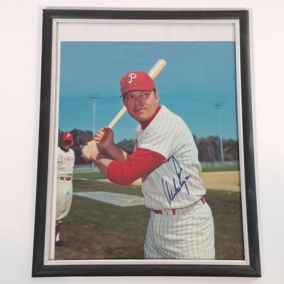 LOT 143B: Autographed Phillies Baseball Photos- Bob Boone, Mike Ryan, Tony Taylor & Larry Bowa