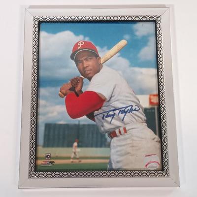 LOT 143B: Autographed Phillies Baseball Photos- Bob Boone, Mike Ryan, Tony Taylor & Larry Bowa