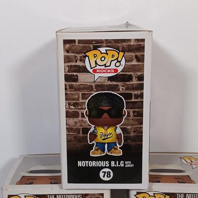 LOT 144B: Funko Pop! Rocks Set of (3) The Notorious B.I.G. Figurines