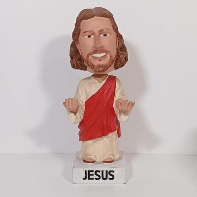 LOT 145B: Collection of Bobble Heads with Green Glass Lenape State Bank